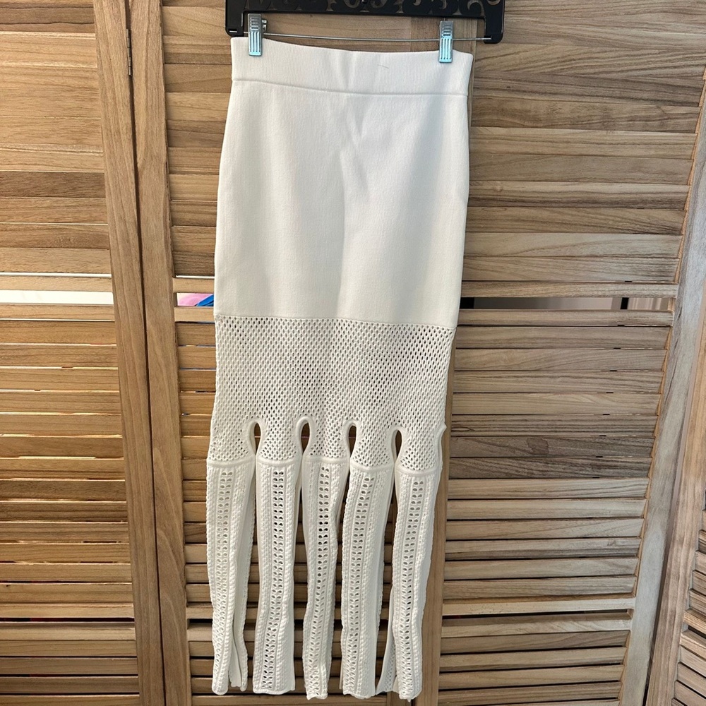 Alexis Kiara Midi Paneled Skirt in white size XS - Picture 5 of 7
